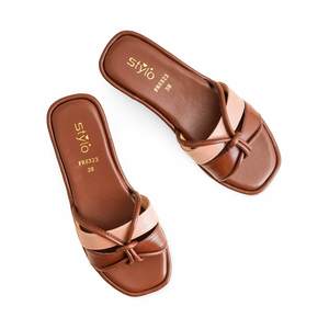 Pantoufles formelles marron pour femmes avec imprimés d'animaux modèle FR8323 - Product Image 1