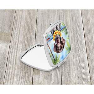 German Shorthaired Pointer Luau <b>Compact</b> Travel <b>Makeup</b> Mirror Portable Folding Handheld Decorative Mirror for Women Girls Pocket - Product Image 2