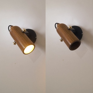 Applique murale industrielle noire avec accent en bois, lampe murale moderne nordique, lumière de chevet vintage, luminaire mural en métal - Product Image 3