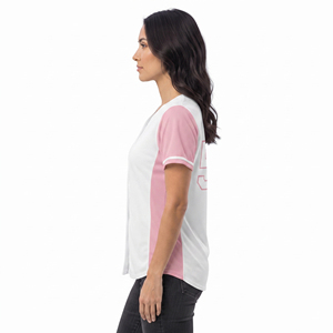 Ladies Full Button Baseball Jersey Customized Women's Baseball Sportswear Jersey Lightweight Breathable Baseball Jersey - Product Image 3