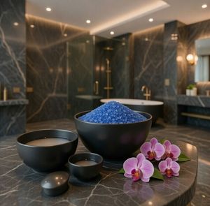 Sal de Baño Natural Ecológica del Himalaya con Cristales Botánicos Infusionados, Diseño Moderno para un Alivio Profundo del Estrés, Suave y Radiante - Product Image 1