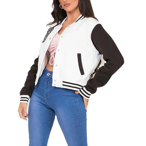 High Quality Custom Women's Varsity Jacket Thick Warm <b>Wool</b> Winter Sheep Skin Camouflage Embroidered Logo Cotton <b>Quilted</b> Dyed - Product Image 3