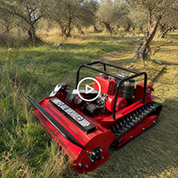 Mesin Pemotong Rumput Diesel CE EPA Gratis Ongkir, Mesin Pemotong Rumput Pertanian dengan Roda Karet, Robot Pemotong Rumput Remote Control, Mesin Pemotong Rumput Flail
