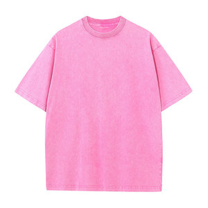 Camiseta de manga corta de color sólido, lavada al ácido, holgada, de 230g, con diseño de logotipo personalizado OEM. - Product Image 3