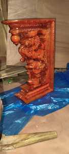 ประติมากรรมไม้ตกแต่งผนังสไตล์อาร์ตเดโค งานฝีมือสำหรับตกแต่งบ้าน วันเกิด พิธีบัพติศมา วันครบรอบ - Product Image 6