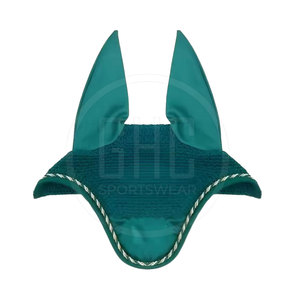 High Quality Soft Cotton Mesh Horse Ear <b>Bonnet</b> with Quick Dry Comfort Customizable Fit & Modern Design for Horse Stable Use - Product Image 2