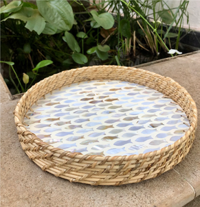 ถาดเสิร์ฟมุกสำหรับช็อกโกแลตและของร้อน ถาดมุกทรงกลม ถาดใส่เครื่องประดับ ถาดสั่งทำพิเศษ - Product Image 5