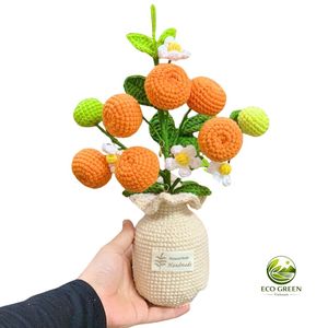 Maceta con flores de ganchillo de alta calidad, personalizada a pedido, tamaño personalizable, cartón/OEM, de Vietnam. - Product Image 6