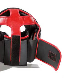 Protector de Cabeza de Boxeo Five B, Equipo de Entrenamiento Protector de Cuero, Negro y Rojo, Unisex, Casco Deportivo para Adultos, Cierre de Velcro, Cascos de MMA - Product Image 3