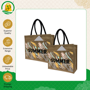 Fabricante mayorista que vende bolsas de yute de compras de alta calidad para uso diario con estampado de moda, impresas en India. - Product Image 2