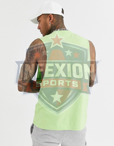 Débardeur en tricot uni pour homme, col rond, sans manches, décontracté, vert, style muscle - Product Image 3
