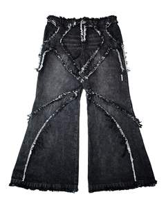 Pantalones Vaqueros de Moda con Parches y Efecto Desgastado, Personalizables, de Alta Calidad, con Costuras de Primera Categoría, Mezclilla Premium - Product Image 2