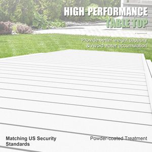 Adjustable Aluminum Patio <b>Dining</b> <b>Table</b> 35\" 71\" <b>Extendable</b> for Indoor & <b>Outdoor</b> Use E-Coating 4-6 Person Garden <b>Dining</b> - Product Image 6