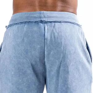 Pantalones Cortos Bermuda de Algodón Azul Claro para Hombre, con Cordón en la Cintura, Estilo Casual Deportivo, Cintura Media, Tejido Transpirable y Ecológico - Product Image 3