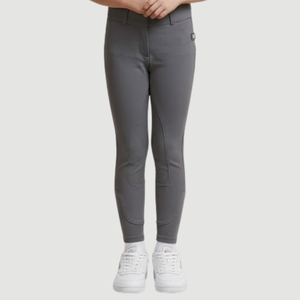 Pantalones de equitación para niños Comfort-Knit, color gris carbón - Product Image 4