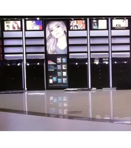 Premium Cosmetic Shop Interior Design Elegant Beauty Store Layout High End Finishes Display Racks Skincare Shelves LED Setup - Product Image 1