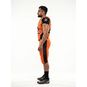 Camiseta de Fútbol Americano Personalizada para Escuela Secundaria, de Secado Rápido, Poliéster y Spandex, Cuello en V, Uniforme de Equipo, Nombre del Club - Product Image 3