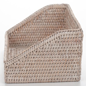 Cesta de ratán con bordes biselados, hecha a mano, para almacenamiento, de ratán natural, moderna, multifuncional, hecha en Vietnam - Product Image 4