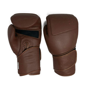 Gants de boxe en cuir vert olive avec fermeture lacée au poignet, respirants, pour adultes, entraînement de boxe, équipement de sparring - Product Image 6