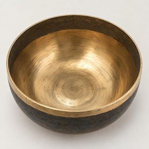 Bol de service décoratif en métal artisanal, finition martelée rustique, plateau ovale pour fruits et en-cas, décoration de table à domicile - Product Image 1