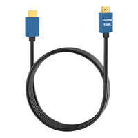 Câble blindé TPE à connecteur bleu mâle-mâle 2.2, transmission de données haute vitesse VRR/ALLM TV, 96 Gbps, 16K@60Hz