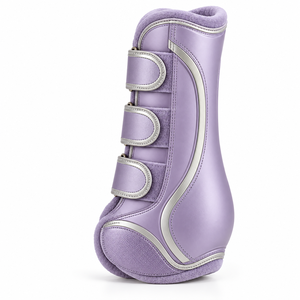 Botas de cepillado para caballos diseñadas con materiales ligeros, forro suave y cierres ajustables para el ejercicio diario y uso en establos. - Product Image 2