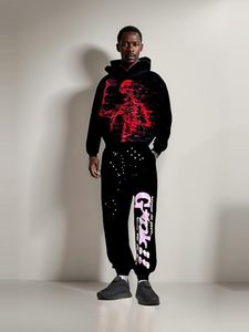 Sudadera con Capucha Estilo Y2K para Halloween, Diseño Gótico Informal con Estampado de Letras y Calaveras, Sudadera de Moda para Hombre, Ropa Harajuku - Product Image 4