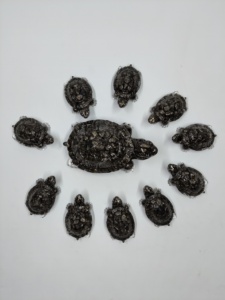 Best Selling Abundance Generator Wealth Figurine <b>Orgonite</b> Natural Pyrite Turtle Fengshui Wealth Prosperity Decoration Portable - Product Image 3