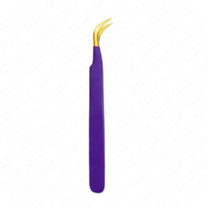 Juego de Pinzas para Pestañas en Forma de S, Color Morado Premium, Acero Inoxidable, OEM, Precisión, Aislamiento, Volumen, Pinzas de Lujo, Marca Privada - Product Image 2