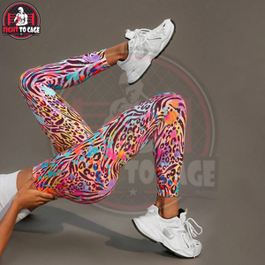 Leggings Deportivos para Mujer con Estampado de Sublimación Personalizado, Cintura Alta, para Yoga, con Estampado Animal Colorido, Resistentes a Sentadillas, Ropa de Gimnasio - Product Image 5