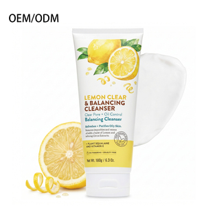 OEM/ODM ผลิตภัณฑ์ทำความสะอาด<span class=keywords><strong>ผิว</strong></span>หน้าสูตรครีมเลมอน แบรนด์ส่วนตัว <span class=keywords><strong>ผสม</strong></span>กรดซาลิไซลิก ซิงค์ PCA วิชฮาเซล และกรดแลคโตไบโอนิค ควบคุมความมัน - Product Image 1