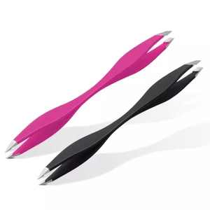 Pinzas y Recortador de Cejas de Acero Inoxidable de Doble Punta Inclinada, Duraderas y Ergonómicas, MOQ 10 Piezas para el Cuidado Diario de la Belleza - Product Image 1