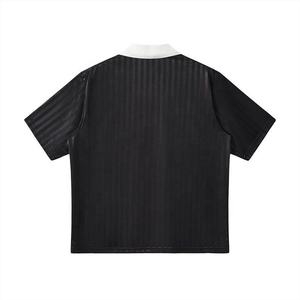 Tissu tricoté extensible respirant confortable de haute qualité, chemise de golf pour homme, manches courtes personnalisées, 100% polyester - Product Image 5