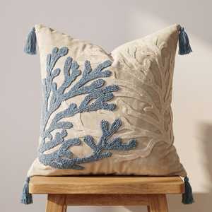 Affordable Artisan Beaded <b>Pillow</b> Cover for Living Room <b>Sofa</b>, Accent Chair and Bedroom with Beautiful Traditional - Product Image 5