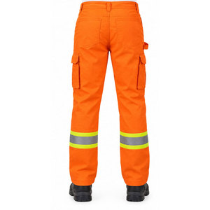 Wholesale Custom Made Latest Men High Visibility Reflective Safety <b>Orange</b> Work <b>Trousers</b> <b>Hi</b> <b>Vis</b> Cargo Pants with Custom logo - Product Image 3