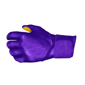 Guantes de Béisbol de Cuero Azul, Protección Completa para los Dedos, Cierre de Velcro Resistente, Unisex, para Entrenamiento de Adultos - Product Image 6