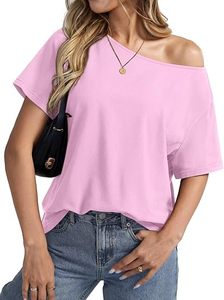 Camiseta de Lona Ecológica de Alta Calidad para Mujer, con Hombros Descubiertos, Logotipo Personalizado Impreso, Algodón Lavado, Tejido de Punto, Informal de Verano - Product Image 2