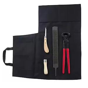 Professional Horse Farrier Tool Kit 8 Piece Hoof Trimming Set with Leather Bag - Product Image 2