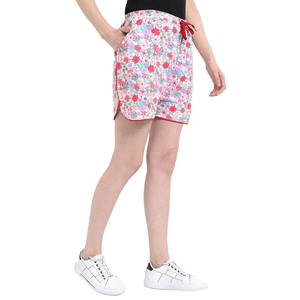 Shorts estampados para mujer, ligeros, de algodón, para la playa, shorts estampados de cintura alta, shorts de moda de verano para mujer. - Product Image 4