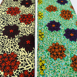 Tela de Algodón Ankara Africana Premium con Estampado de Cera de Abuja para Ropa de Mujer y Material de Moda Africana - Product Image 1