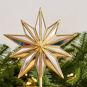 Premium Gold Star <b>Christmas</b> Stocking Holder <b>For</b> Mantel Weighted Xmas Hanger Metal Starburst Hook <b>Christmas</b> Decor Xmas Ornament - Product Image 4