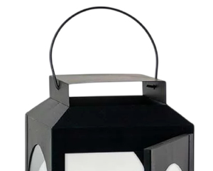 Lanterne décorative moderne de luxe pour la maison en acier inoxydable avec finition nickel noir haut de gamme personnalisée - Product Image 2