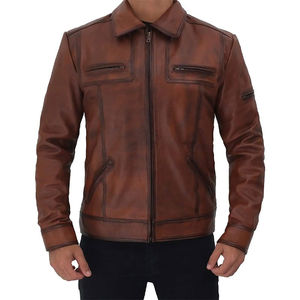Vestes en cuir personnalisées à la mode, nouvelle arrivée, veste en cuir de haute qualité, nouvelle mode, veste en PU pour homme, veste de marque pour homme - Product Image 1