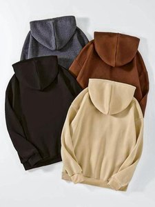 Eagle hoodie mens solid top heavyweight fleece anti pilling casual loose fit spring high quality cotton - Product Image 4