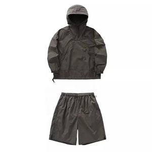 OEM Wind Breaker Plus Size Sets Windproof Men Nylon Windbreaker Short Tracksuit <b>Zipper</b> <b>Jackets</b> and Shorts 2 Pcs Set OEM Service - Product Image 2