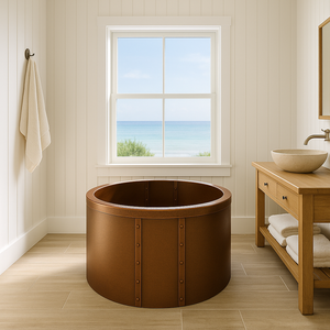 Baignoire en cuivre pur faite à la main, prix de gros, baignoire au design optimal, baignoire à double paroi, baignoire autoportante pour salle de bain - Product Image 6