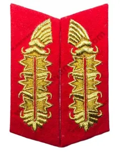 Accesorios de reproducción de uniformes personalizados alemanes de la Segunda Guerra Mundial, insignias de rango de lengüeta de alambre para hombro