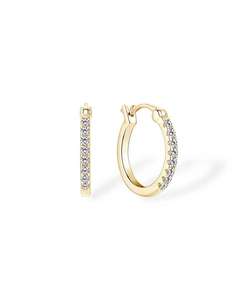 Pendientes de Aro con Diamantes Redondos Cultivados en Laboratorio, Oro Sólido de 14K, Joyería Minimalista para Compromiso, Regalo para Enamorados - Product Image 3