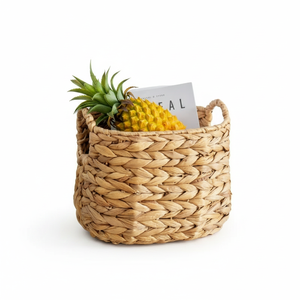 Best Selling Luxury Natural Water Hyacinth <b>Laundry</b> <b>Basket</b> Eco-Friendly Multifunctional High Quality For Home Organization - Product Image 4