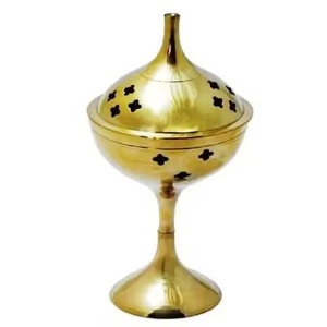 With Candle Holder Modern Brass Incense <b>Burner</b> Meditation Church Worship Prayer Room Decoration Use Incense <b>Burner</b> - Product Image 6
